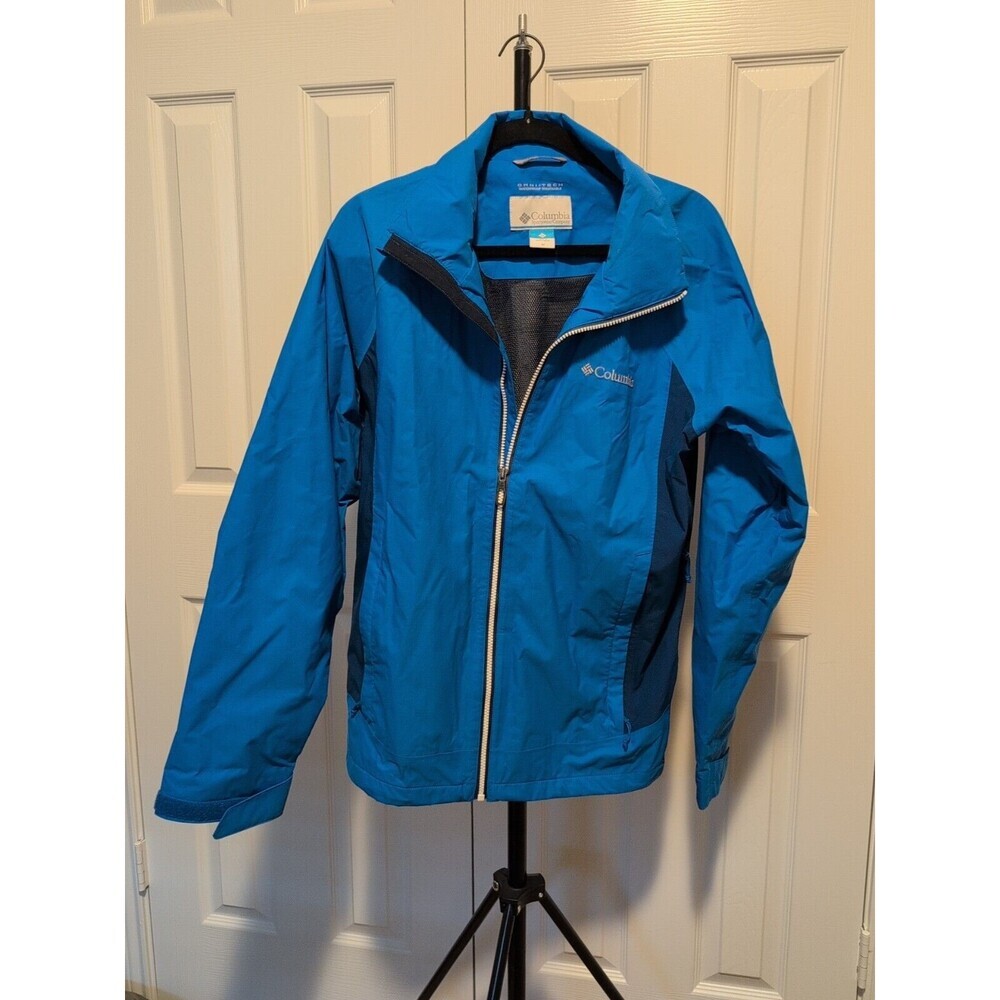 Columbia Men's Omni-Tech Jacket, Windbreaker, Blue Size Medium